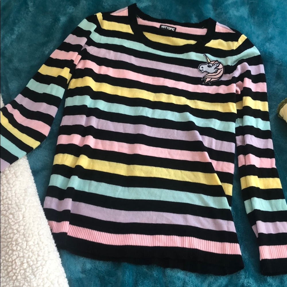Long sleeve rainbow top